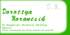 dorottya morancsik business card